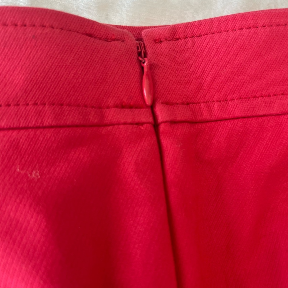 J.Crew Postage Stamp Sailor Mini Skirt Size 10 Reddish Pink Pockets - Picture 3 of 9
